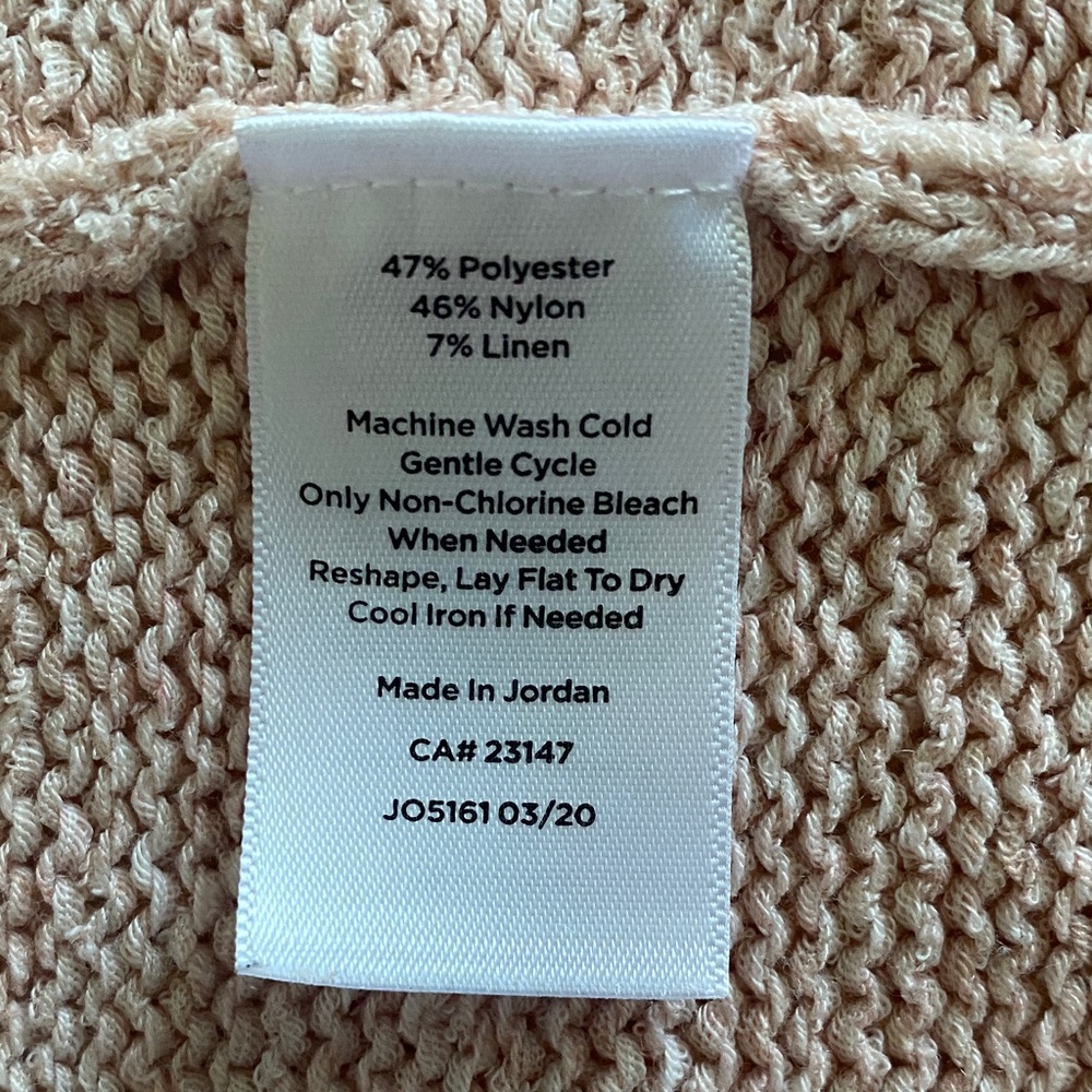 Talbots Light Pink Open-Front Knit Cardigan - Picture 8 of 8